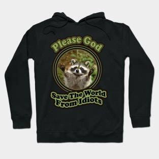 Funny Raccoon Hilarious Dark Humor Jokes Sarcastic Brother Loves Animal Hoodie